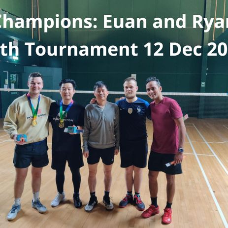 Champions of the 11th tournament 19 Dec 2023, Euan and Ryan Wang